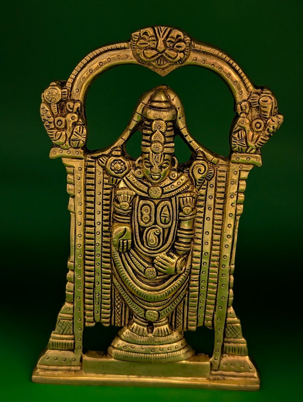 Intricately Crafted Tirupati Balaji Brass Idol – Divine Blessings