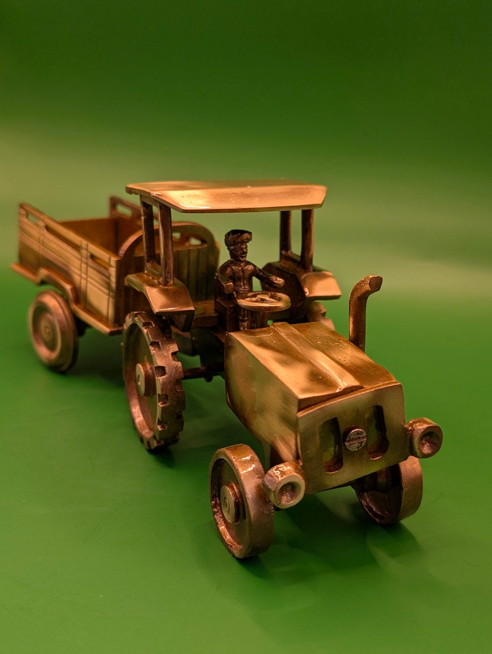 Antique Finish Brass Tractor – Unique Collectible Home Decor
