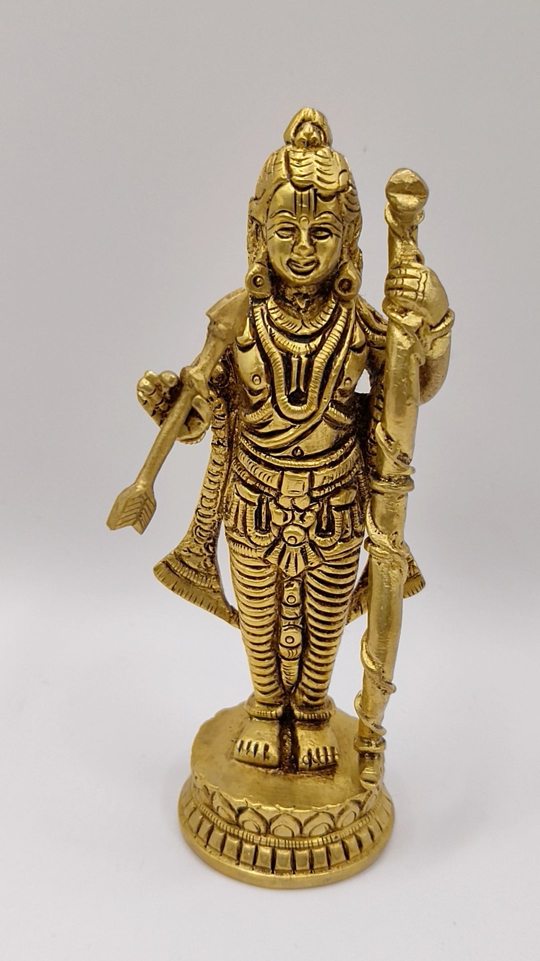 Handcrafted Brass Lord Ram - Divine Standing Statue