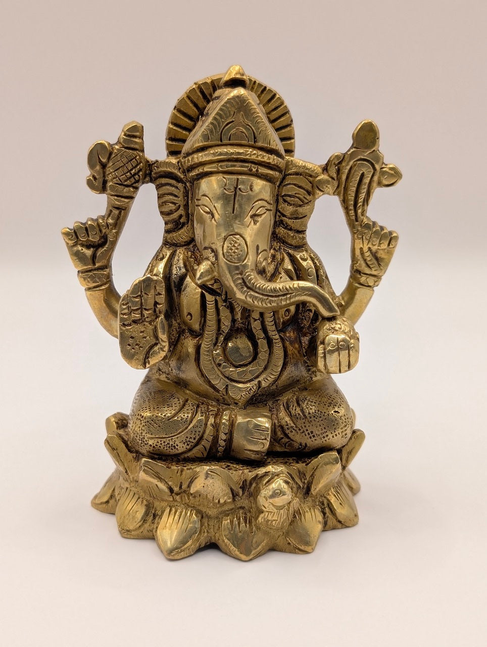 Ganesh on Lotus – Divine Protector Against Evil